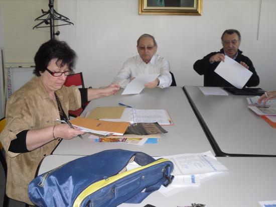 Le bureau à AIX.MARS 2011.La presidente et deux membres du bureau,MM GIACOMONI et CAMPS.